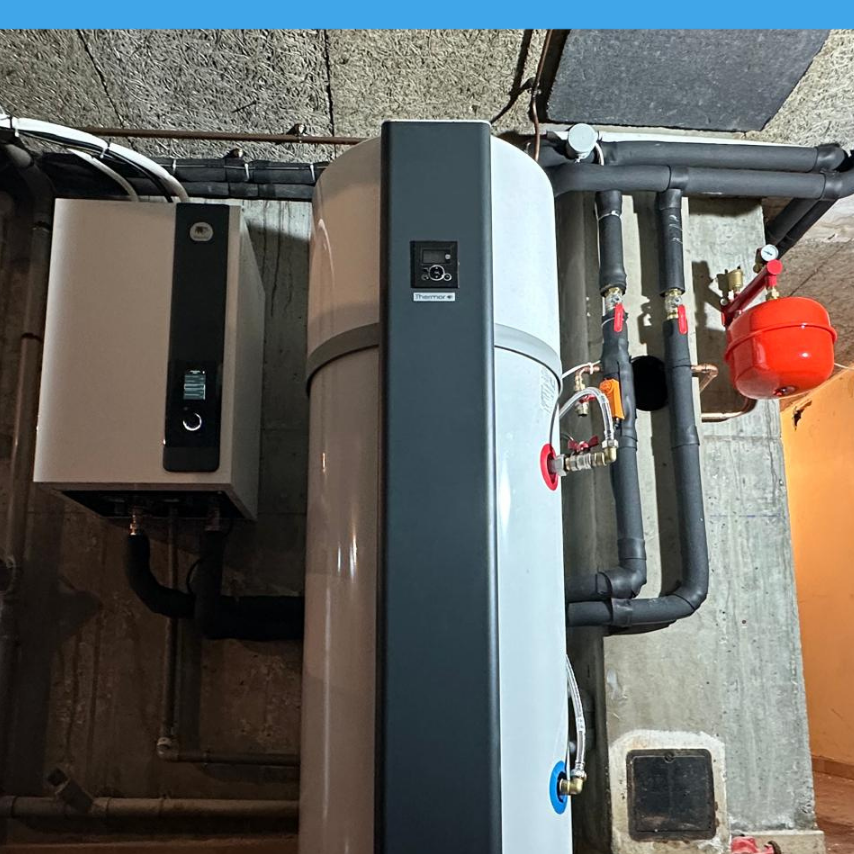 Installation d'une pompe a chaleur air eau et un ballon thermodynamique